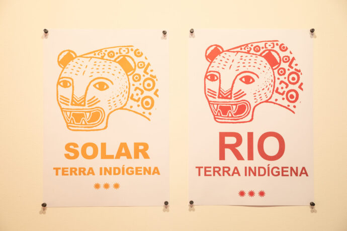  Obra(s) por Denilson Baniwa.  Da atividade Solar dos Abacaxis [ArtRio]. 