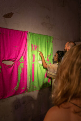  Obra(s) por Marcos Chaves.  Da atividade Baile da Aurora Sincera. 