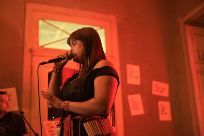  Obra(s) por Kaê Guajajara.  Da atividade Manjar: Re-Conhecimento. 