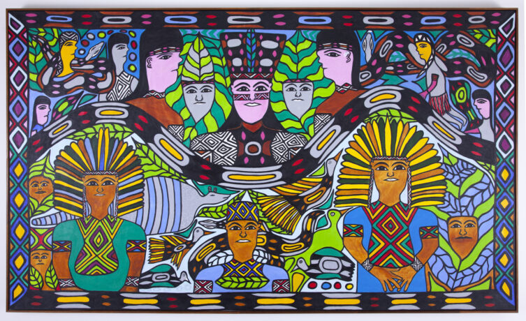  Obra(s) por MAHKU (Movimento dos Artistas Huni Kuin).  Da atividade AFLUENTE [ArtRio]. 