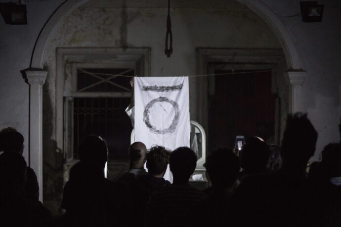  Obra(s) por Arthur Scovino.  Da atividade Manjar: Arthur Scovino, Isabela Sá Roriz, Tiro no Escuro (Liana Padilha + Bruno Mendonça), Jean Genet. 