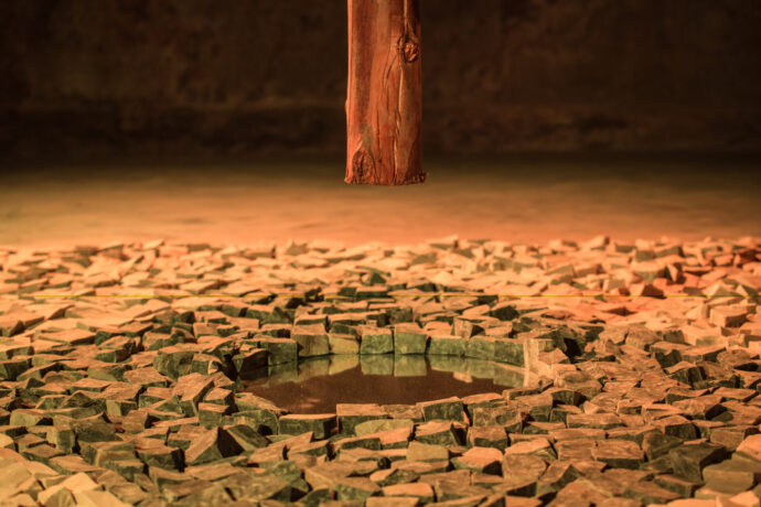  Obra(s) por Jaime Lauriano.  Da atividade Manjar: Carlos Martiel, Carlos Motta, Jaime Lauriano. 